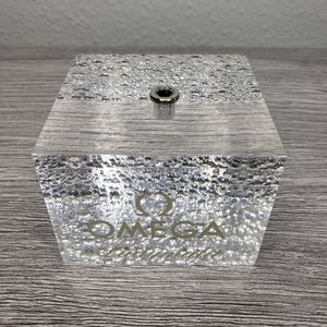 Omega crystal box watch stand